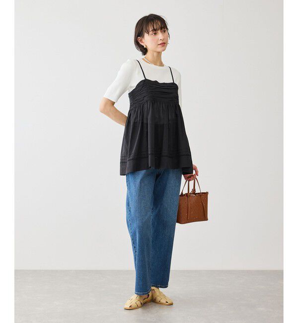 Rope&rsquo;Picnic「お着軽シャツシリーズ シアーレイヤードキャミソールブラウス/接触冷感・通気性」|シャツ・ブラウス|