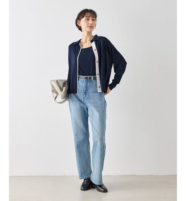 Rope&rsquo;Picnic「【2点セット】配色デザインカーディガン&インナーアンサンブル/イージーケア」|カーディガン|