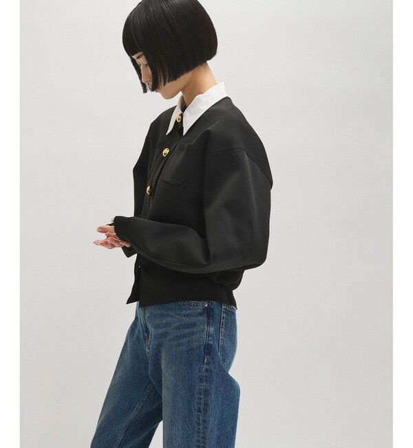 ADAM ET ROPE'「【WEB限定】・【サステナブル】カラー付きカーディガン」|カーディガン|