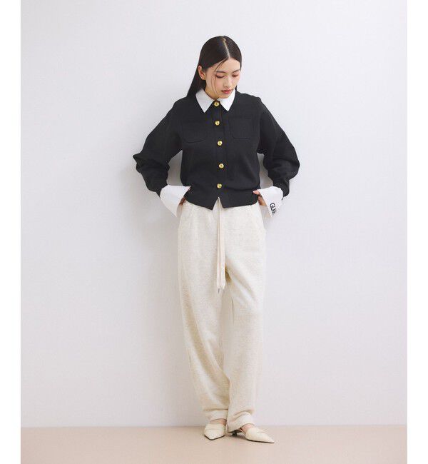 ADAM ET ROPE'「【WEB限定】・【サステナブル】カラー付きカーディガン」|カーディガン|