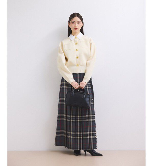 ADAM ET ROPE'「【WEB限定】・【サステナブル】カラー付きカーディガン」|カーディガン|