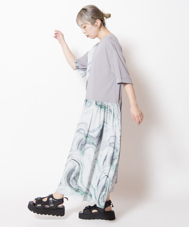  「2WAYプリント切替ワンピース」|ワンピース|