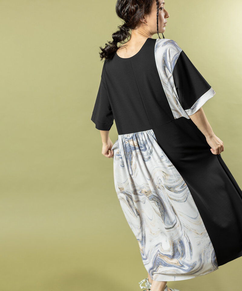  「2WAYプリント切替ワンピース」|ワンピース|