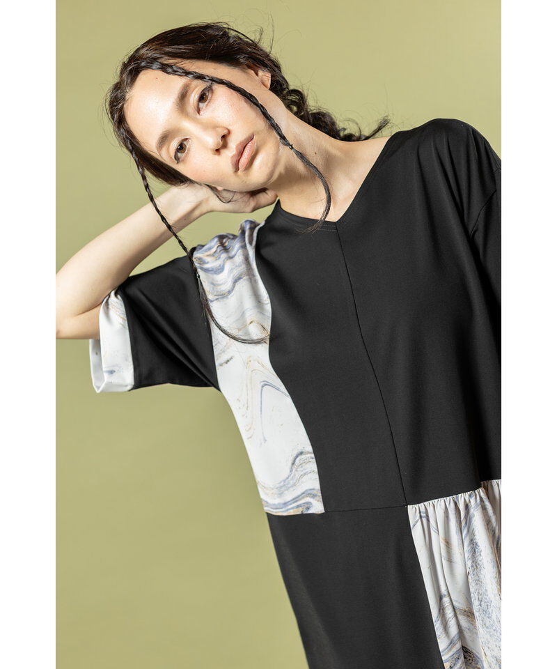  「2WAYプリント切替ワンピース」|ワンピース|