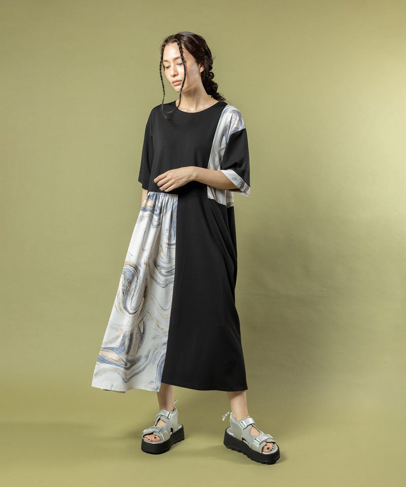  「2WAYプリント切替ワンピース」|ワンピース|