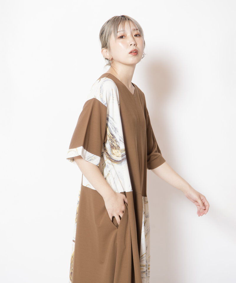  「2WAYプリント切替ワンピース」|ワンピース|