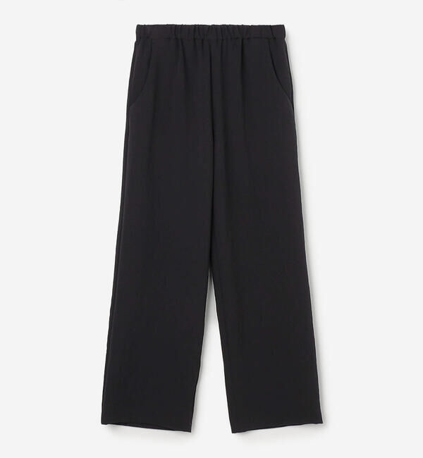 Morris & Sons「MORRIS & SONS | ポリエステルダブルクロス ワイドイージーパンツ WOMEN」|チノ|CHARCOAL