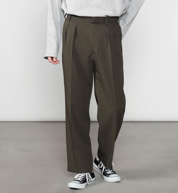 Morris & Sons「MORRIS & SONS | 2タック ワイドスラックス MEN」|チノ|OLIVE