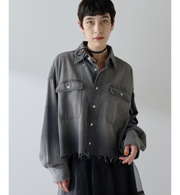  「デニムシャツ」|シャツ・ブラウス|グレー