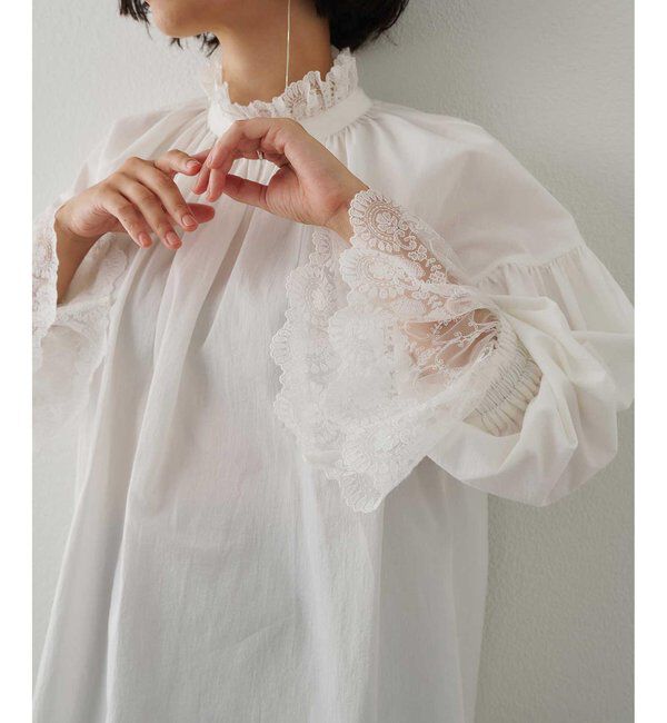  「レースギャザーブラウス」|シャツ・ブラウス|