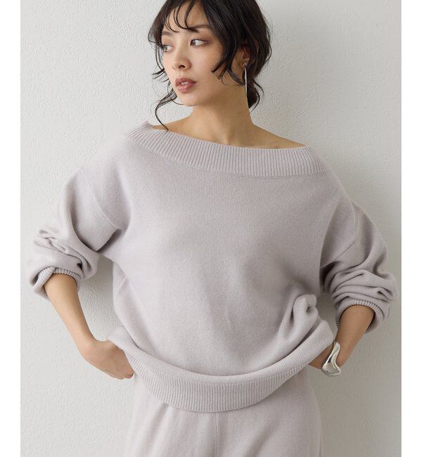  「ウールカシミヤオフショルプルオーバー」|ニット・セーター|