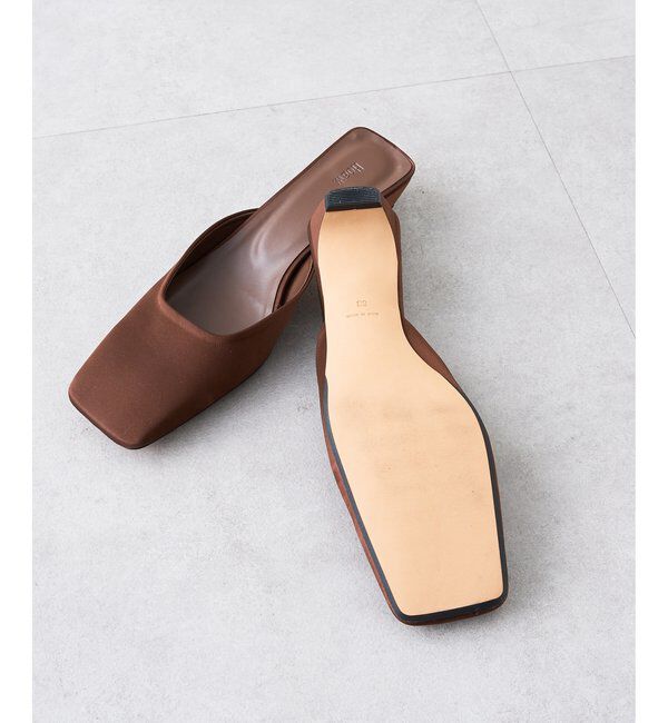 Hoaw.「【Hoaw.】スクエアサテンミュール」|その他|