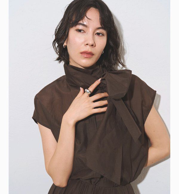  「【WEB＆一部店舗限定カラーあり】コットンシルクボウブラウス」|シャツ・ブラウス|