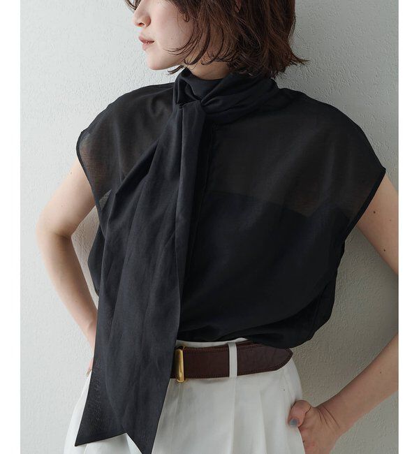  「【WEB＆一部店舗限定カラーあり】コットンシルクボウブラウス」|シャツ・ブラウス|