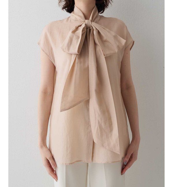  「【WEB＆一部店舗限定カラーあり】コットンシルクボウブラウス」|シャツ・ブラウス|