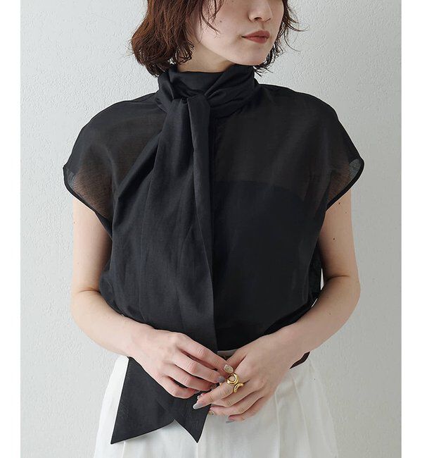  「【WEB＆一部店舗限定カラーあり】コットンシルクボウブラウス」|シャツ・ブラウス|