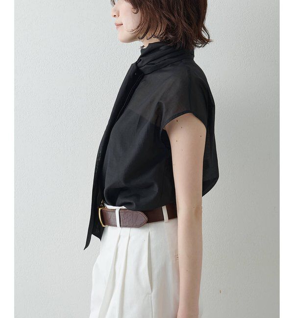  「【WEB＆一部店舗限定カラーあり】コットンシルクボウブラウス」|シャツ・ブラウス|