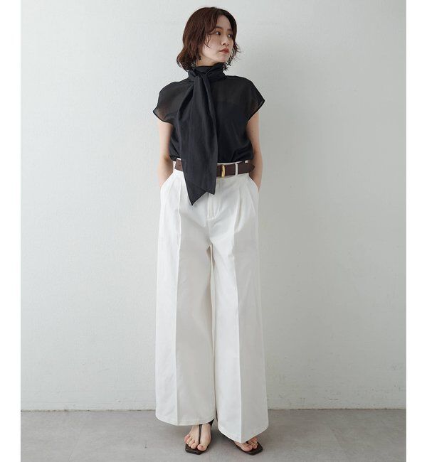  「【WEB＆一部店舗限定カラーあり】コットンシルクボウブラウス」|シャツ・ブラウス|