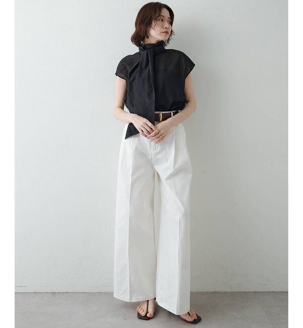  「【WEB＆一部店舗限定カラーあり】コットンシルクボウブラウス」|シャツ・ブラウス|