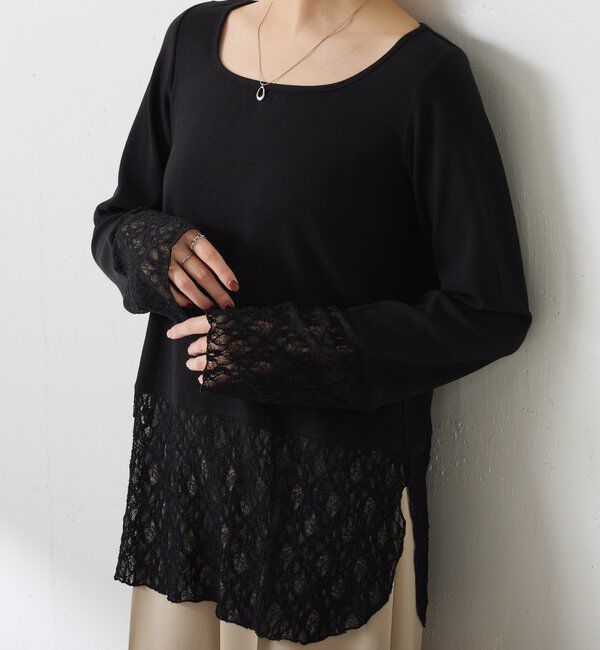  「 裾シアーロンT」|Tシャツ・カットソー|