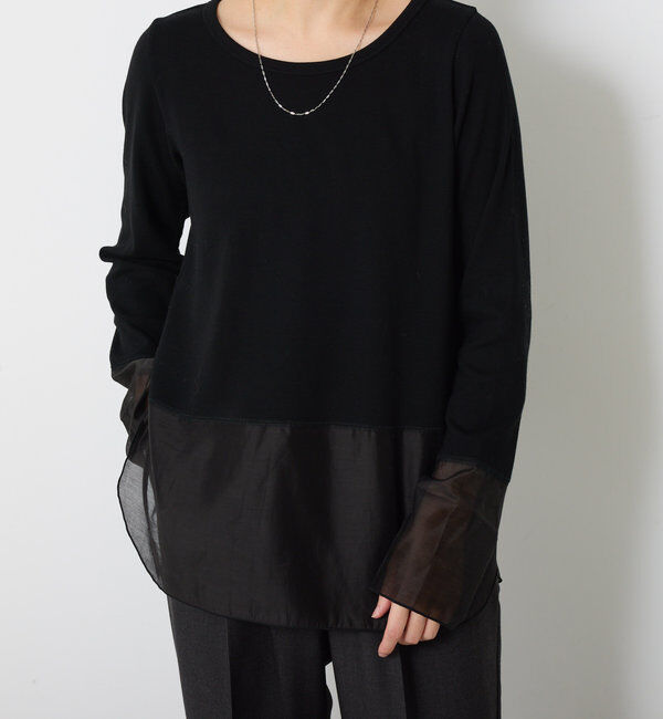  「 裾シアーロンT」|Tシャツ・カットソー|
