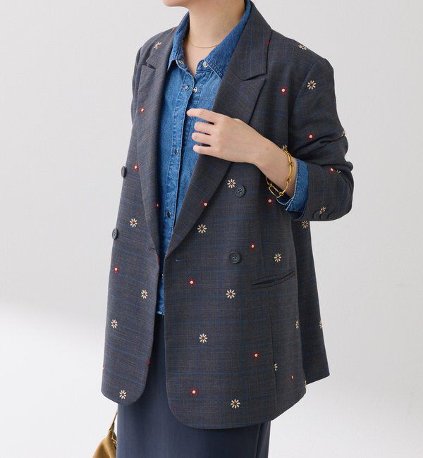  「ウールライクダブルジャケット」|デニムジャケット|