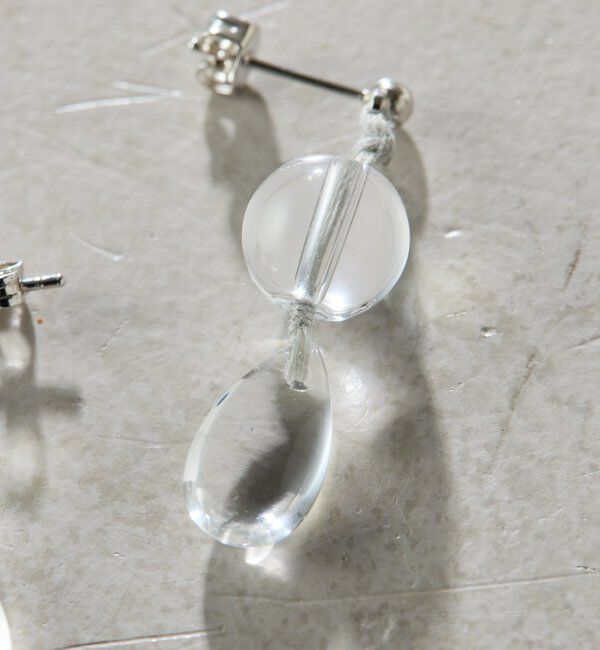  「【PAPILLONNER/パピヨネ】クリアドロップピアス」|リング|