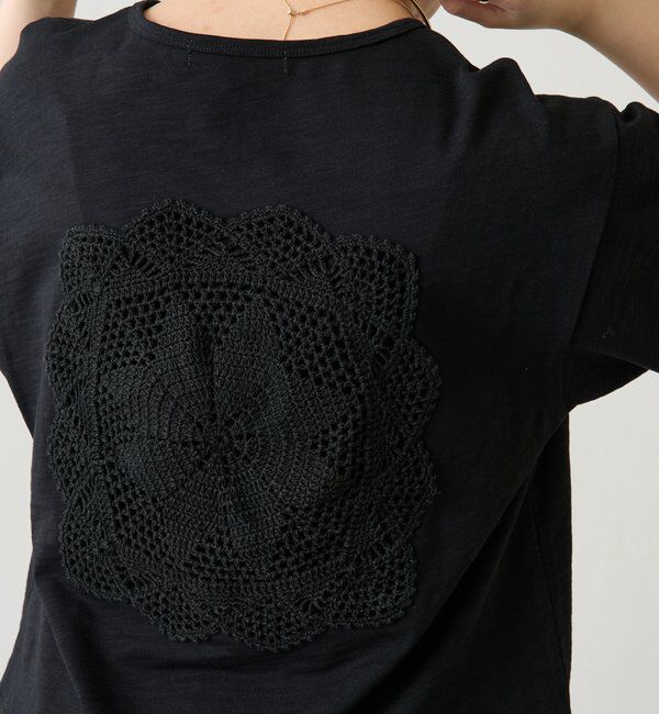  「クロシェドッキングTシャツ」|Tシャツ・カットソー|ブラック