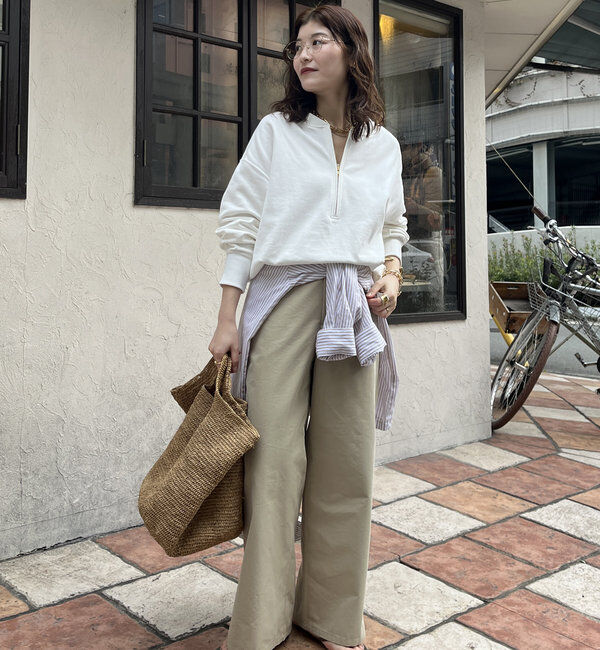  「【新色追加】【インフルエンサー OKOCHI企画】ハーフジップスウェット」|Tシャツ・カットソー|