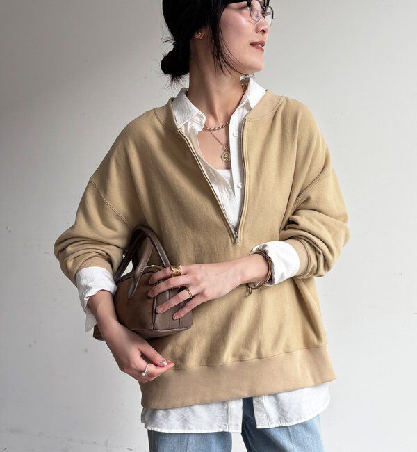  「【新色追加】【インフルエンサー OKOCHI企画】ハーフジップスウェット」|Tシャツ・カットソー|