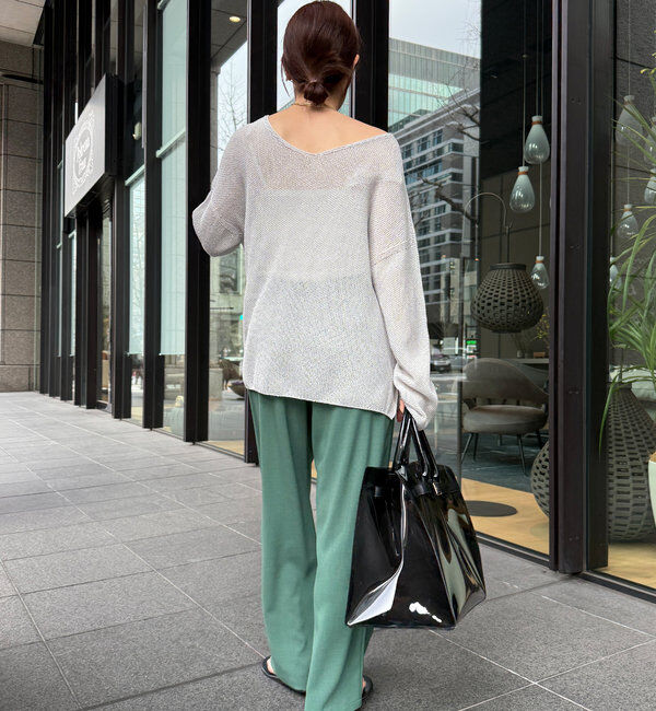  「接触冷感ワイドパンツ」|チノ|