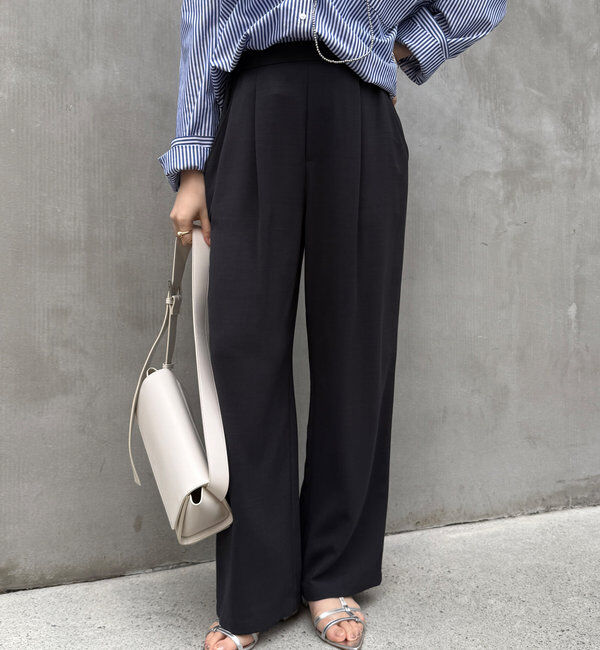  「接触冷感ワイドパンツ」|チノ|