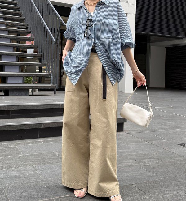  「袖リブシアーデニムシャツ」|シャツ・ブラウス|