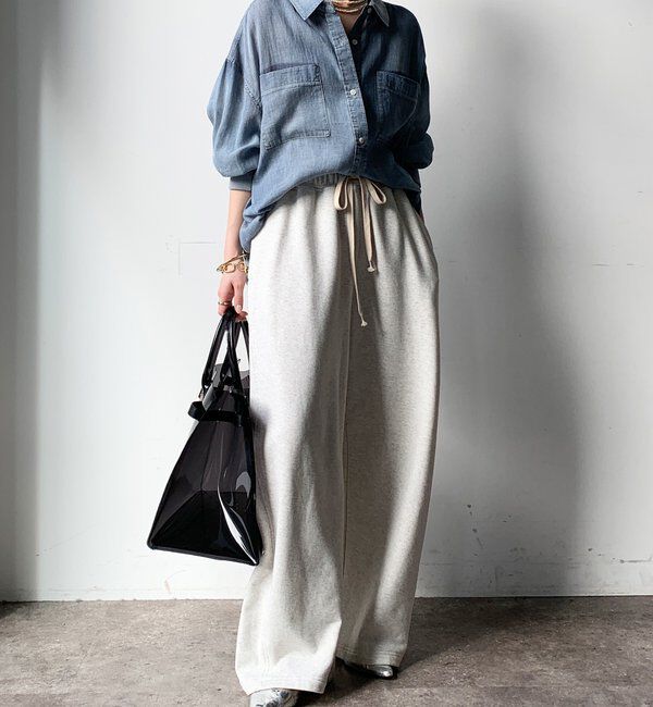  「袖リブシアーデニムシャツ」|シャツ・ブラウス|