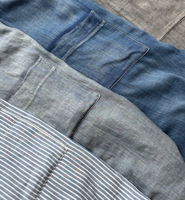  「袖リブシアーデニムシャツ」|シャツ・ブラウス|