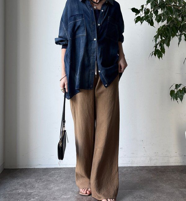  「袖リブシアーデニムシャツ」|シャツ・ブラウス|