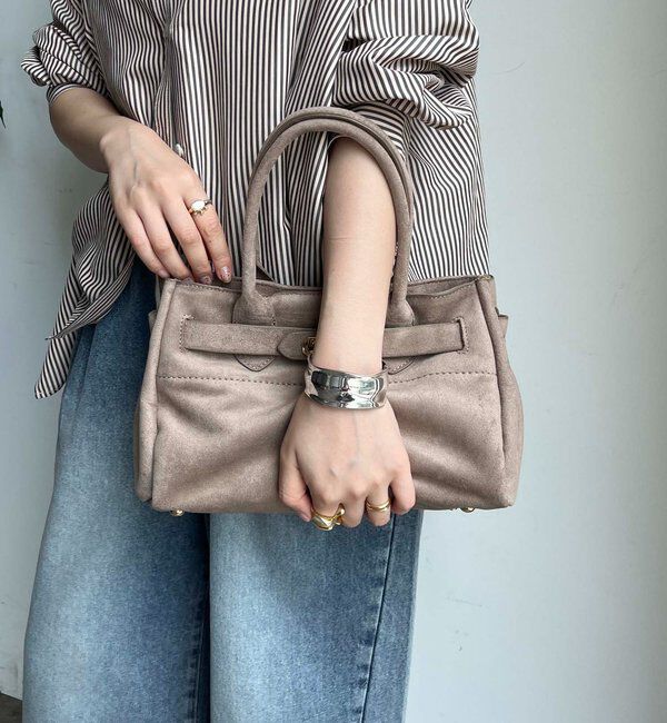  「フェイクスエードスクエアバッグ」|トートバッグ|