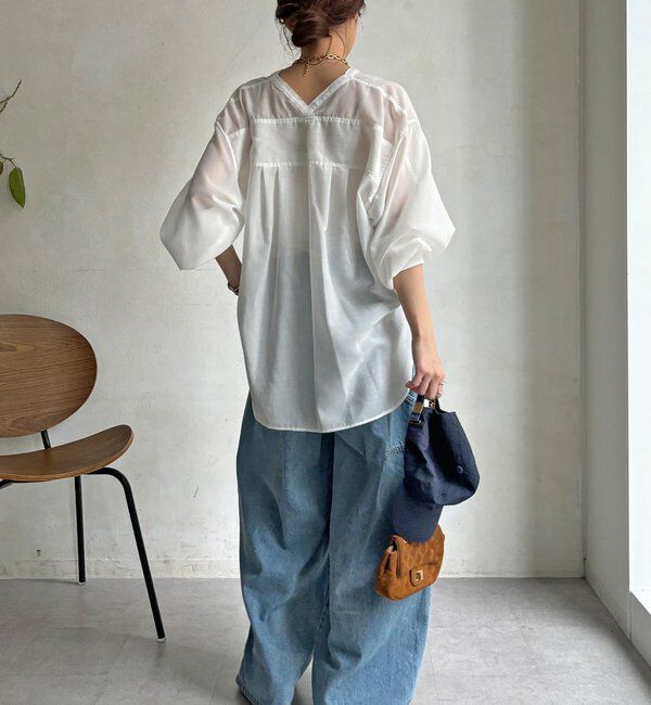  「GOLDボタンVVシャツ」|シャツ・ブラウス|