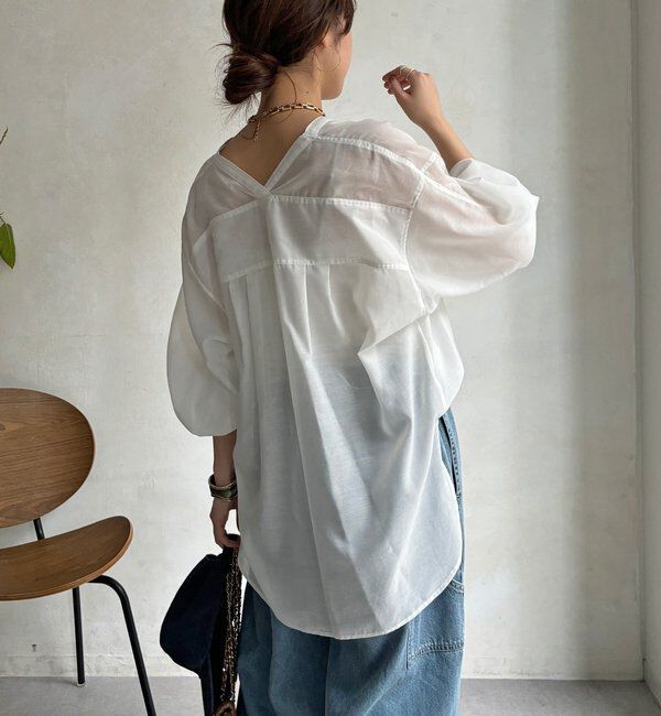  「GOLDボタンVVシャツ」|シャツ・ブラウス|