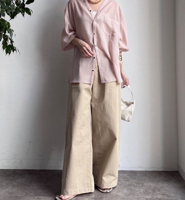  「GOLDボタンVVシャツ」|シャツ・ブラウス|