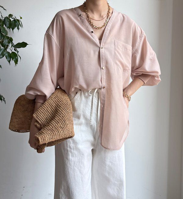  「GOLDボタンVVシャツ」|シャツ・ブラウス|