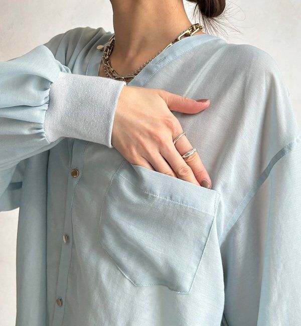  「GOLDボタンVVシャツ」|シャツ・ブラウス|