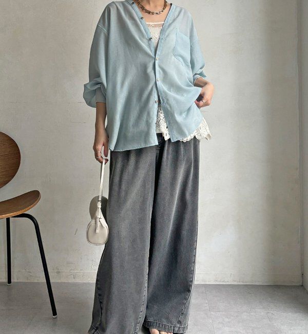  「GOLDボタンVVシャツ」|シャツ・ブラウス|