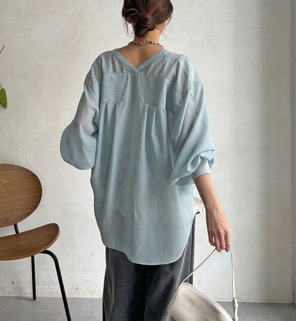  「GOLDボタンVVシャツ」|シャツ・ブラウス|