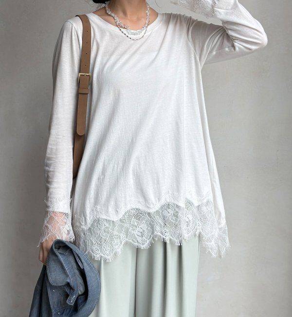  「ヘムレースロンTEE」|Tシャツ・カットソー|