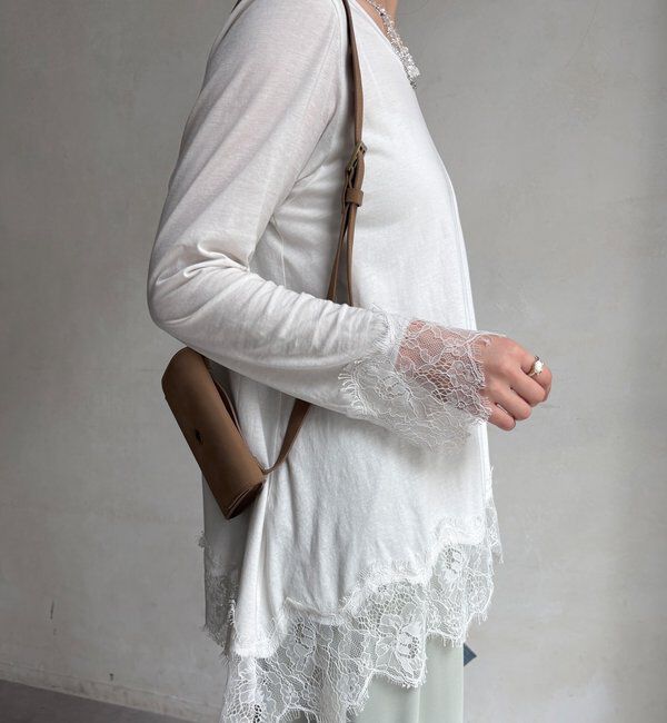  「ヘムレースロンTEE」|Tシャツ・カットソー|