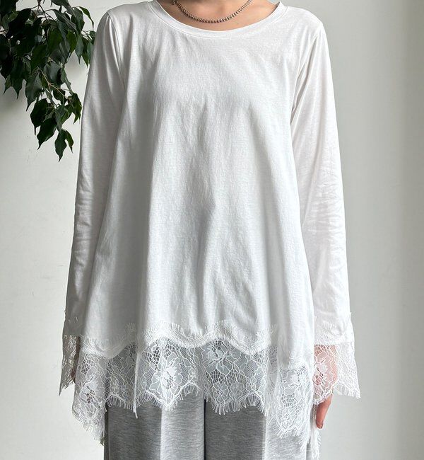  「ヘムレースロンTEE」|Tシャツ・カットソー|