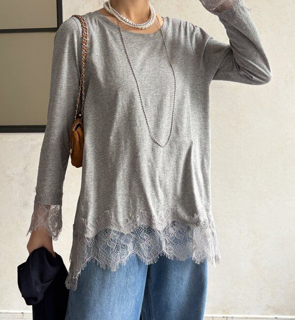  「ヘムレースロンTEE」|Tシャツ・カットソー|