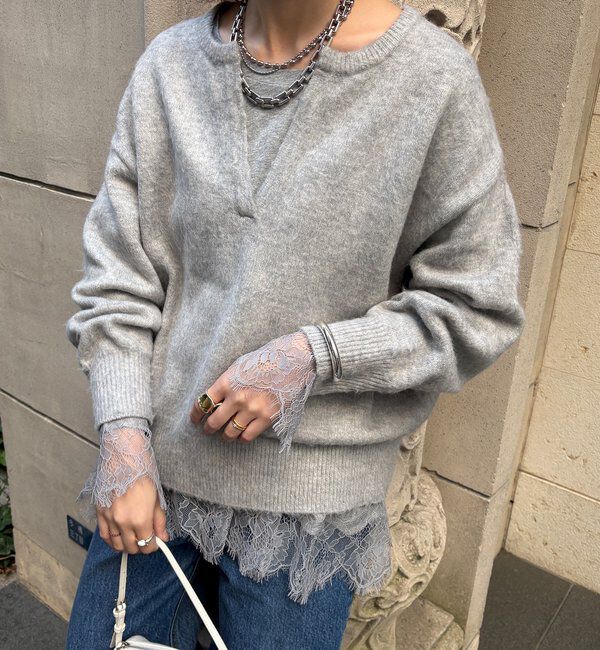  「ヘムレースロンTEE」|Tシャツ・カットソー|