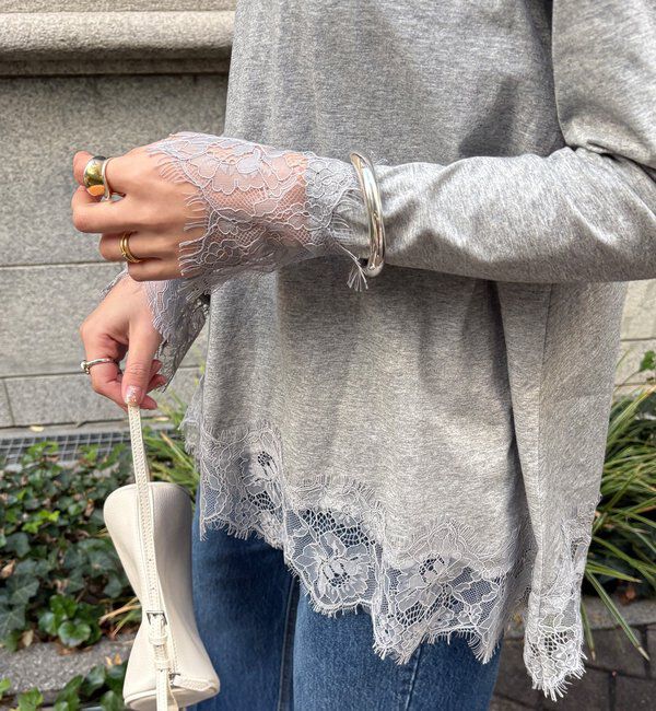  「ヘムレースロンTEE」|Tシャツ・カットソー|